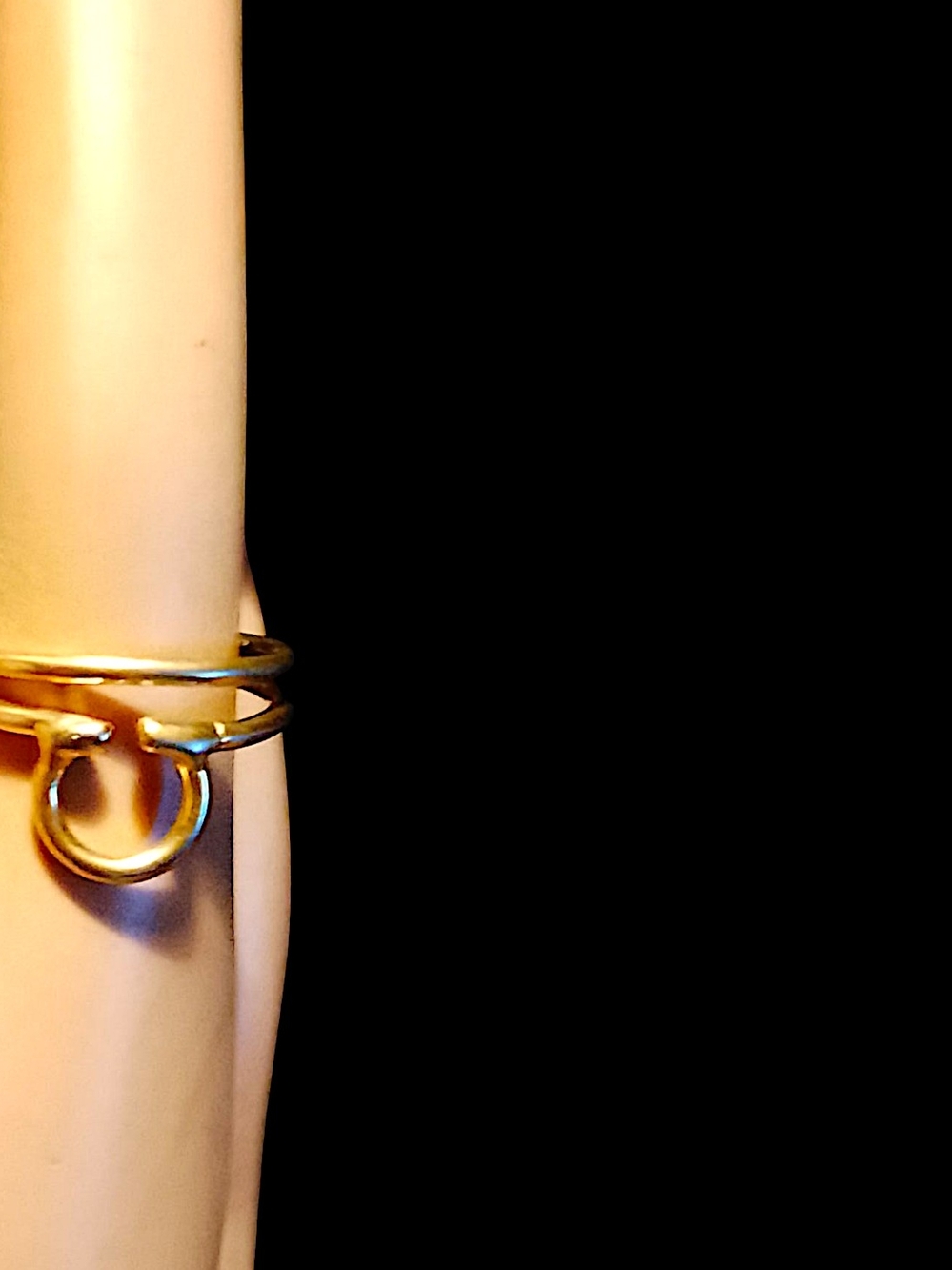 Minimalist Gold Loop Ring - Picture 2 of 5